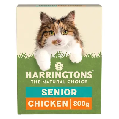 Harringtons Complete Senior Dry Cat Food Chicken 800g (Pack of 5) - Tasty Natural Goodness