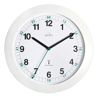 ACCTIM - Milan 25.5cm Radio Controlled Analogue Wall Clock - White