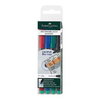 Faber-Castell Multimark Permanent F Assorted Marker Pens Pack of