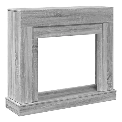 (grey sonoma) vidaXL Fireplace Surround Fire Surround Only Fireplace Frame Engineered Wood