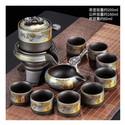 (Purple Sand Bamboo Charm Automatic Matching Cups 88) New Kung Fu Tea Cup Household Purple Sand 