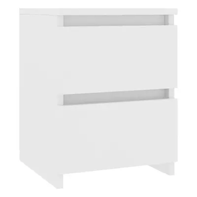 vidaXL Bedside Cabinet Engineered Wood White Bed Cabinet Nightstand End Table