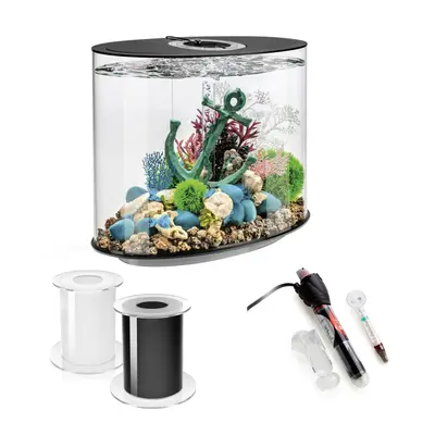 biOrb Loop 30L Black Aquarium With MCR Led Lighting and Heater Pack and Stand