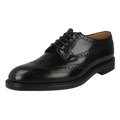 (UK 8.5, Black) Mens Loake Formal Brogue Shoes Braemar - F Fit