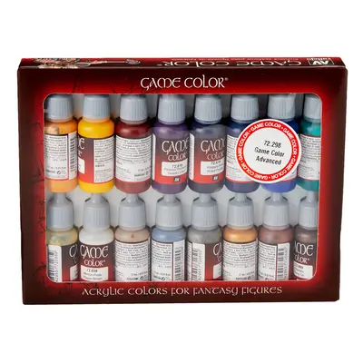 Vallejo Acrylicos Game Color Advanced Set Model Color Paint Set 1/2 Fl. Oz. Bottles Colors