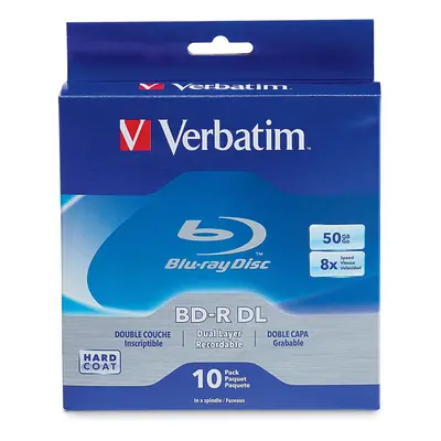 Verbatim BDR 50GB 8X Bluray Recordable Media Disc Double Layer Spindle Branded Pack