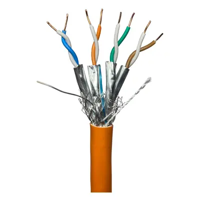 25m Low Smoke CAT7 S/FTP Cable LSZH Shielded Screened Pure Copper AWG Data