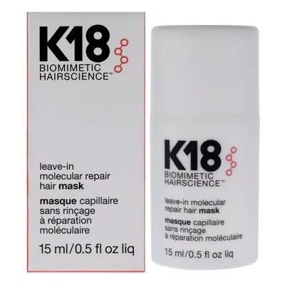 Leave-in Molecular Repair Hair Mask by K18 Hair for Women - 0.5 oz Masque