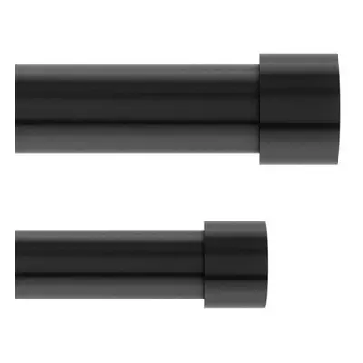 Umbra 66-120 in. Cappa Double Rod Brash, Black