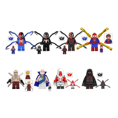 8pcs Super English Series Spider Man Observer Dead Attendant Assembly Block Man