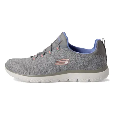 Skechers Women's Summits-Quick Getaway Sneaker Grey/Blue GYBL Wide