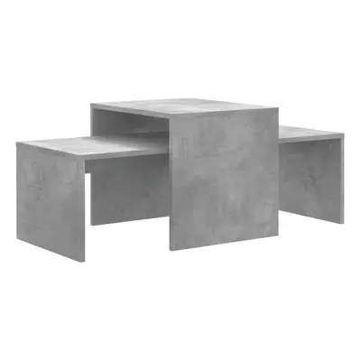 vidaXL Coffee Table Set Concrete Grey Engineered Wood Indoor Furniture Stand