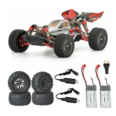 1/14 2.4G Brushless High Speed Alloy Racing RC Car Vehicle Models Two Battery Two Tires