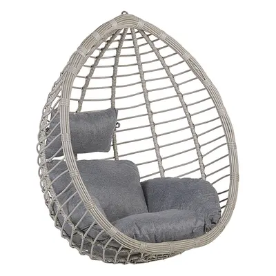 Rattan Hanging Chair Grey TOLLO