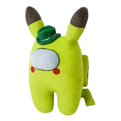 (Green Hat) Among Us Game Plush Toy Stuffed Plushie Doll Pikachu Mario Superman Spiderman