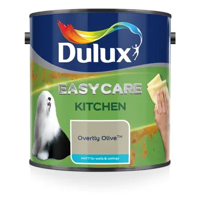 Dulux Easycare Kitchen Matt Paint, Overtly Olive, 2.5 Litre