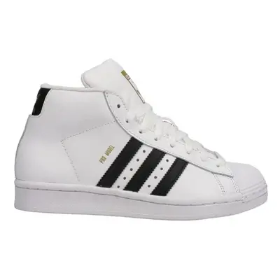 adidas Originals unisex-child Pro Model Sneaker White/Black/Gold Foil Big Kid