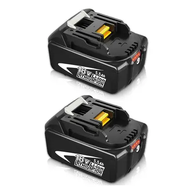 2x 5.5A For Makita BL1850 18V Li-Ion LXT Lithium-Ion Battery BL1850B BL1830 w/LED