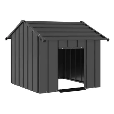 (anthracite, x x cm) vidaXL Dog House with Roof 85x107x81 cm Galvanised Steel doghouse dog cage