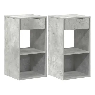 (concrete grey, pcs) vidaXL Bedside Cabinet with Drawer Old Wood 35x34x66.5 cm bedside table