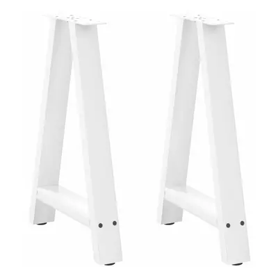 (white, x (72-73) cm) vidaXL Coffee Table Legs A-Shaped Desk Legs Metal Bar Stand DIY pcs Steel