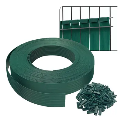 VOUNOT PVC Privacy Strips Garden Privacy Fence Screen 75m x 4.7cm with Clips, Green