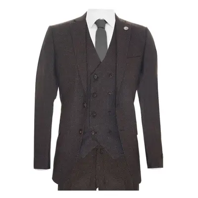 (38) Mens 3Piece Suit Double Breasted PeakyBlinder