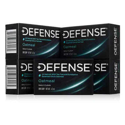 Defense Soap 5pk All Natural Oatmeal Bar Soap for Men | Made by Wrestlers with Tea Tree Oil & Eu