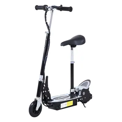 HOMCOM Foldable Powered Scooter with Adjustable Seat and Brake, Black