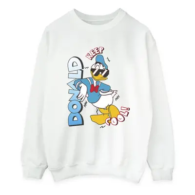 (L, White) Disney Womens/Ladies Donald Duck Cool Sweatshirt