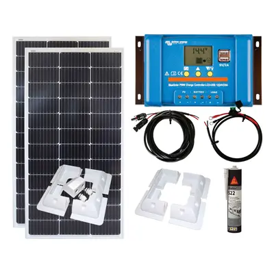 Victron 200w Solar Panel Kit battery charging PWM-USB Controller brackets