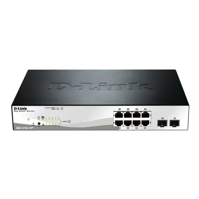 D-Link DGS-1210-10P 10-Port 10/100/1000 Gigabit Poe Smart Switch Including DGS-1210-10P