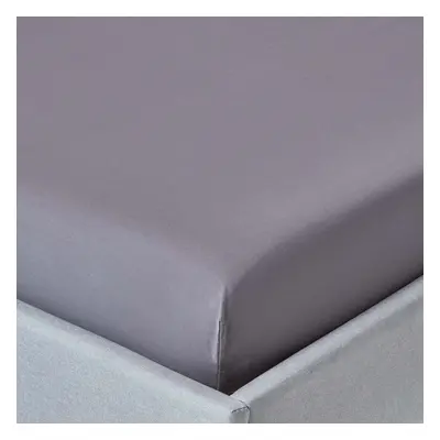 (Super-King, Dark Grey) Egyptian Cotton Fitted Sheet TC