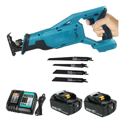 Cordless Reciprocating Saw+2battery+Charger-Makita Battery Compatible