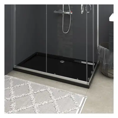 vidaXL Rectangular ABS Shower Base Tray Black Bathroom Plumbing Shower Parts