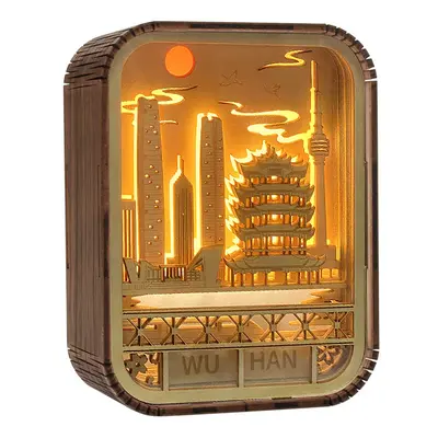 (Wuhan-city style, Plug-in model) Creative gifts home decoration desktop ornaments travel commem