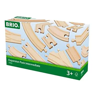 BRIO World Expansion Pack - Intermediate Wooden Train Track for Kids Age Years Up - Compatible w