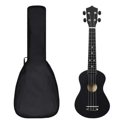 vidaXL Soprano Ukulele Set with Bag for Kids Black 23" Musical Instrument