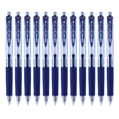 Uni-Ball Signo Retractable Gel Pens Ultra Micro Point 0.38mm Blue Count