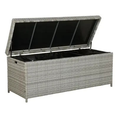 Storage Box MODENA PE Rattan cm cm Grey