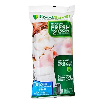 FoodSaver 1-Quart BPA-Free Multilayer Construction Vacuum Zipper Bags, Count