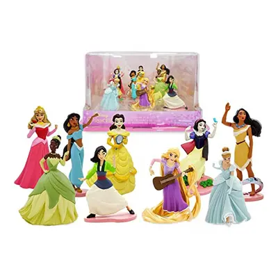 Official Princess Deluxe Figurine Playset for Kids, Pc., Includes Moulded Toy Figures Tiana, Bel