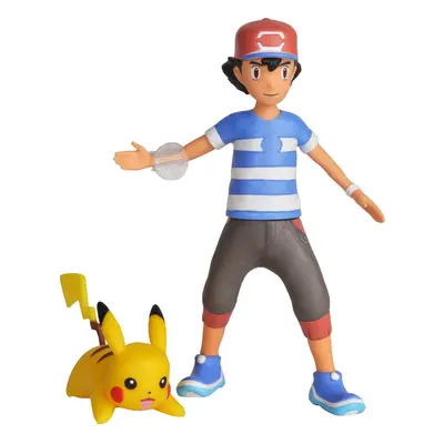 PoK?MoN Action Figure 4.5"""" Battle Action Ash & Pikachu