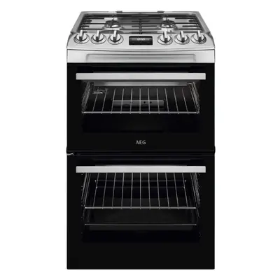 AEG CGX1130ACM Gas Cooker Double Oven with Hobs - Stainless Steel