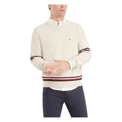 Tommy Hilfiger mens Essential Signature Stripe Crewneck Pullover Sweat