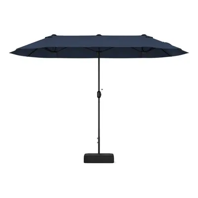 4m Extra Large Outdoor Patio Umbrella Double-Sided Market Umbrella-Navy