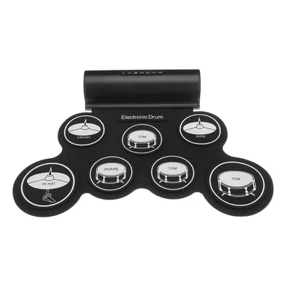 Electronic Drum Digital USB MIDI Pads Roll Up Set Silicone Electric Drum Pad Built-in Speakers w