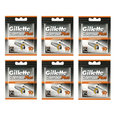 6 x Gillette Contour Plus Cartridges Men's Razor Blades Refills