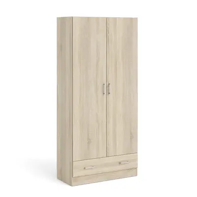 Space Wardrobe with Doors + Drawer in Oak