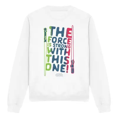 (XXL, White) Star Wars Unisex Adult Force Is Strong Sweatshirt